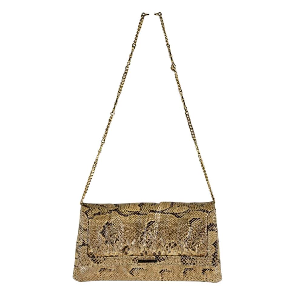 Vintage Susan Gail Genuine Snakeskin Shoulder Bag Leather Drop 14" - Picture 2 of 9